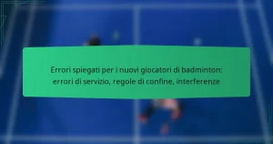 Errori spiegati per i nuovi giocatori di badminton: errori di servizio, regole di confine, interferenze