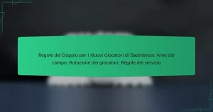 Regole del Doppio per i Nuovi Giocatori di Badminton: Aree del campo, Rotazione dei giocatori, Regole del servizio
