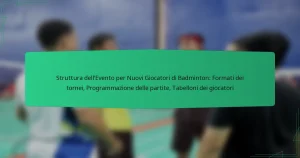 Struttura dell’Evento per Nuovi Giocatori di Badminton: Formati dei tornei, Programmazione delle partite, Tabelloni dei giocatori