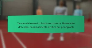Tecnica del rovescio: Posizione corretta, Movimento del colpo, Posizionamento del tiro per principianti